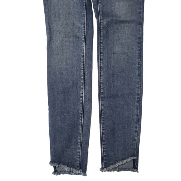 William Rast Highrise Ankle Jeans Raw Hem Exposed Button Front Size 25 - Picture 10 of 14